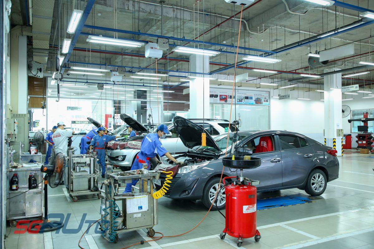 Không gian xưởng dịch vụ