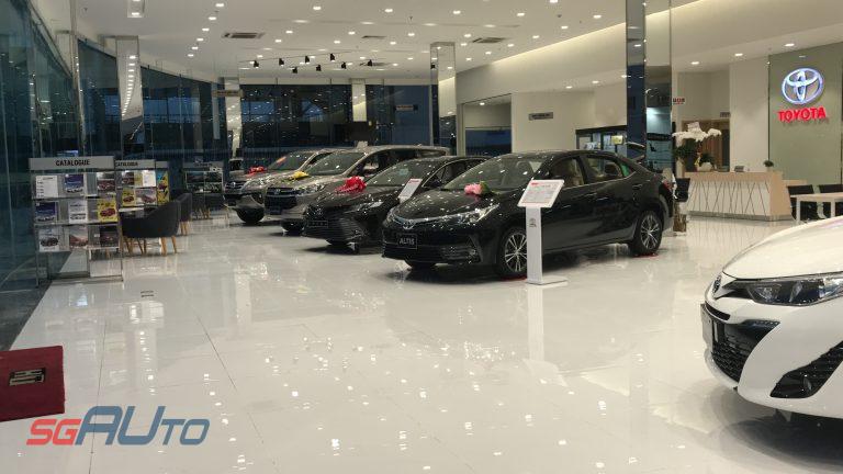 showroom trưng bày xe mới toyota tân cảng